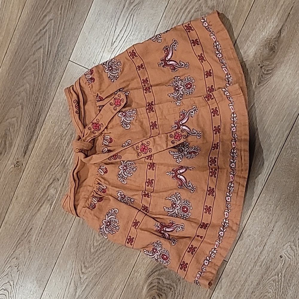 Anthropologie Meghan Embroided Skirt